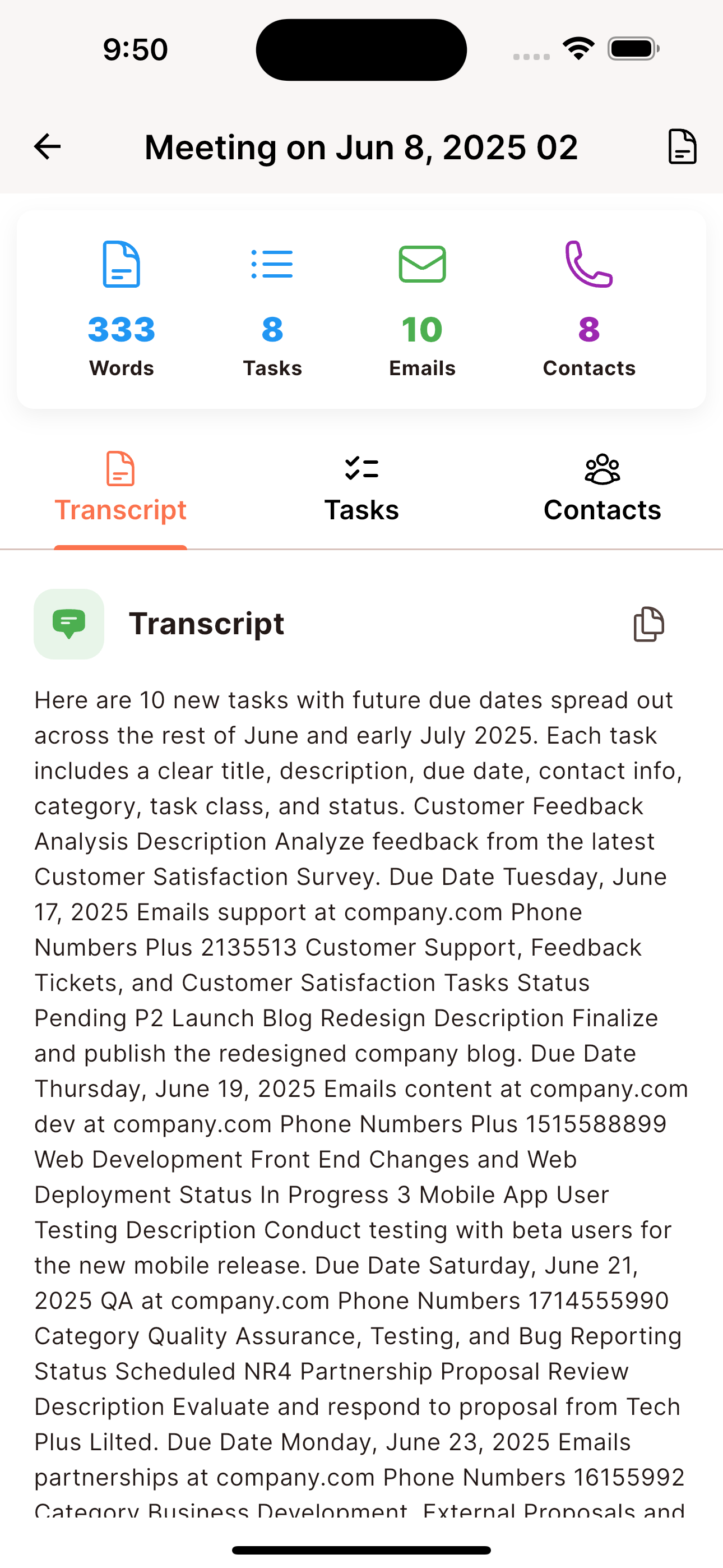 Actionairy App Interface